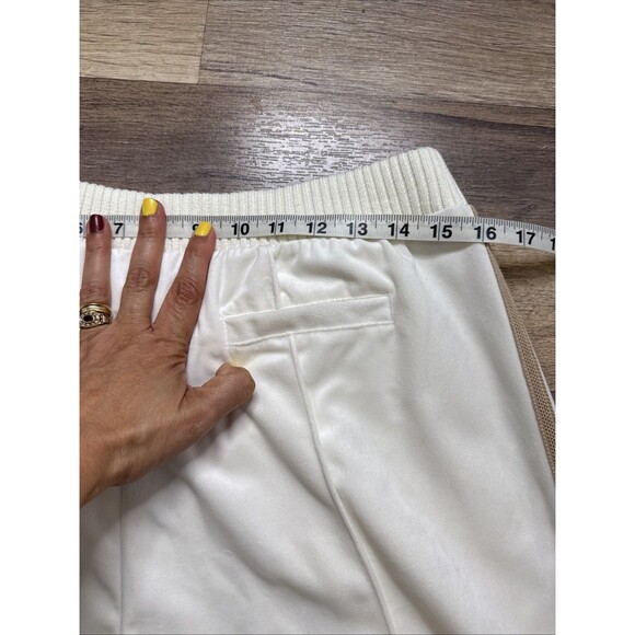 adidas Originals  Track  Pants Wonder White Sz L WMN Velvet Jogger new - Picture 7 of 15